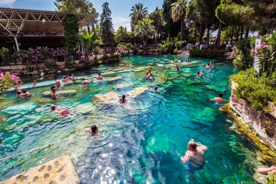 Antalya: Pamukkale Hot Springs & Hierapolis Small Group Tour - Lunch, shopping, and the return to Antalya