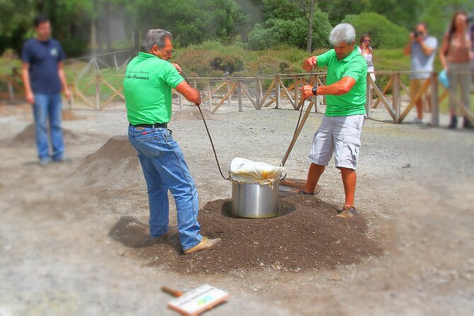 Azores: Shore Excursion Furnas - Crater volcano and hot springs - Watching stew cook in holes beneath the ground