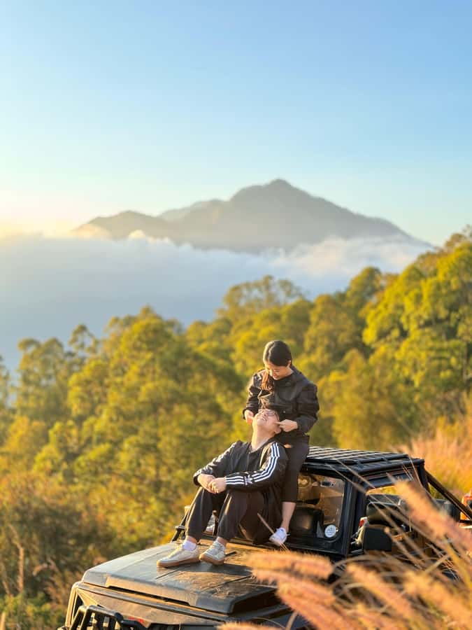Bali: Mount batur jeep sunrise & natural hot springs - Black lava fields after the sunrise