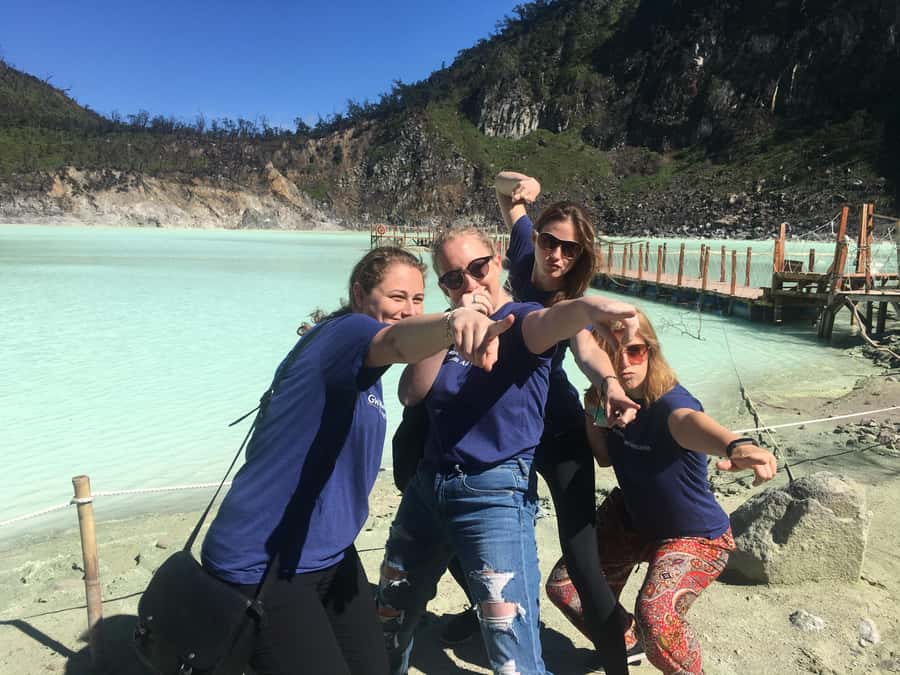 Bandung: Volcano Crater, Onsen Hot Springs, Mud Bath & Tea - Lunch and views at Glamping Lakeside Rancabali