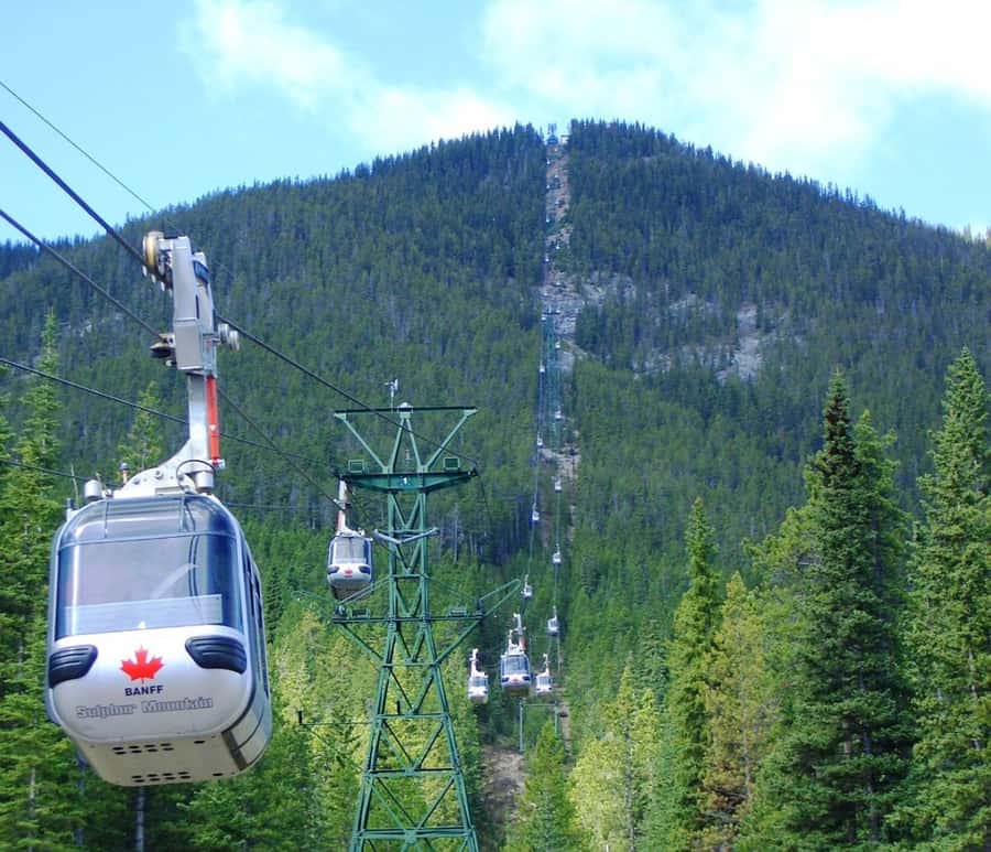 Banff: Gondola, Hot Springs, Bow falls & Three lakes tour - The Banff Gondola and Sulphur Mountain