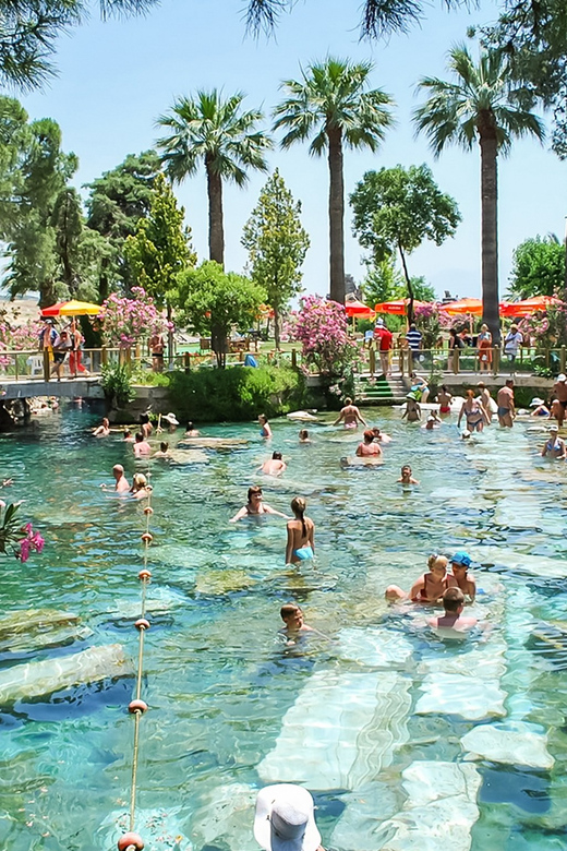 Bodrum: Pamukkale, Hot Springs & Travertines Tour with Lunch - Walking across the Pamukkale terraces