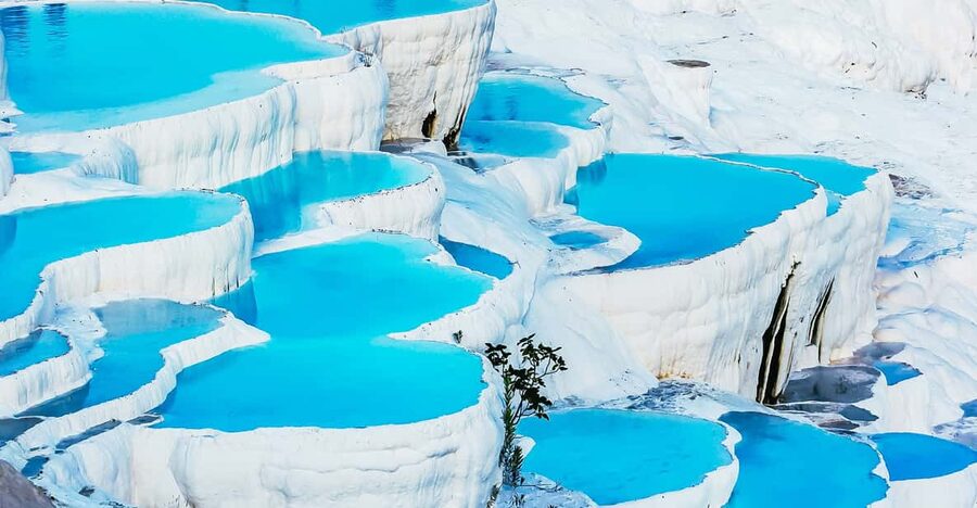 Bodrum: Pamukkale, Hot Springs & Travertines Tour with Lunch - Hierapolis above the white springs
