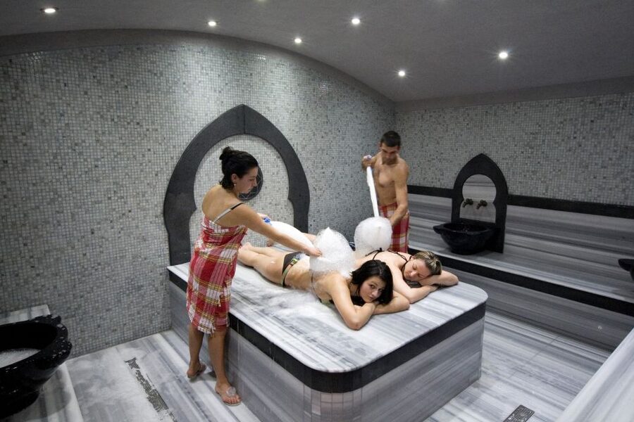Bodrum: Traditional Turkish Hammam Experience - The marble slab scrub