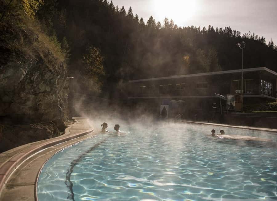 Calgary: Radium Hot Springs & Marble Canyon Day Trip - Radium Hot Springs beneath Sinclair Canyon