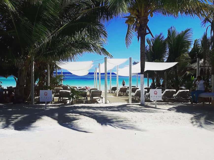 Costa Maya: Beach with Open Bar, Massage, Lunch & Snorkeling - A small reserved beach area, not a deserted shore
