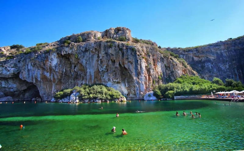 From Athens: Lake Vouliagmeni Spa & Temple of Poseidon Tour - Lake Vouliagmeni: a small thermal lake with a curious swim