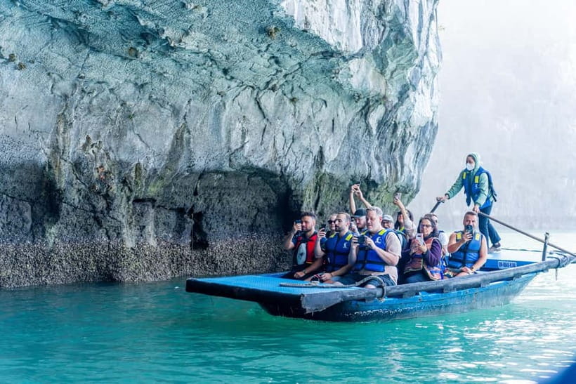 From Ha Long: Luxury Symphony Day Cruise with 2 Jacuzzi Pool - Ti Top Island combines swimming and a view