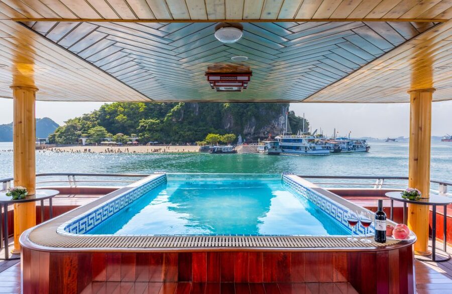 From Hanoi: 1-Day Halong 5-Star Cruise w/Jacuzzi & Limousine - Sung Sot Cave, Halong Bay’s big indoor spectacle