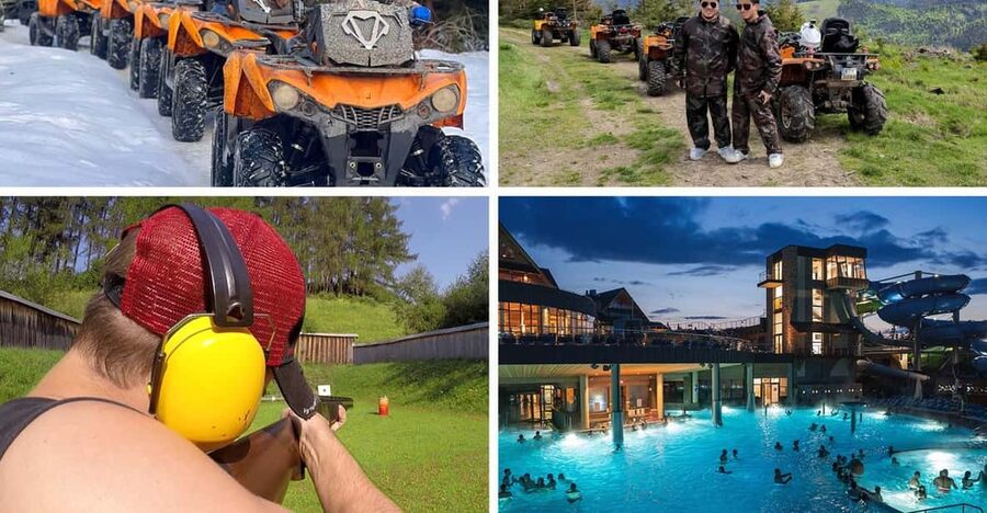 From Krakow: ATV/Snowmobile Ride, Shooting & Hot Springs - Riding Can-Am quads in the Tatra foothills