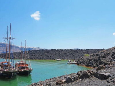 From Old Port:Volcanic Islands Boat Trip & Hot Spring Visit