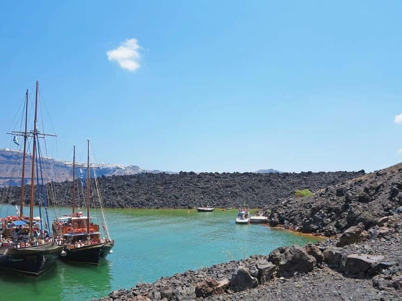 From Old Port:Volcanic Islands Boat Trip & Hot Spring Visit - The short crossing to Nea Kameni