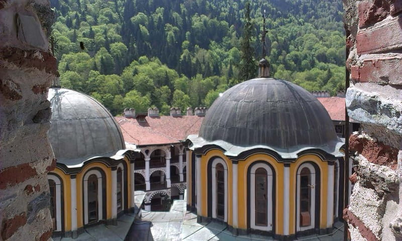 From Sofia: Rila Monastery UNESCO Site & Outdoor Mineral Spa - Rila Monastery and its painted courtyard