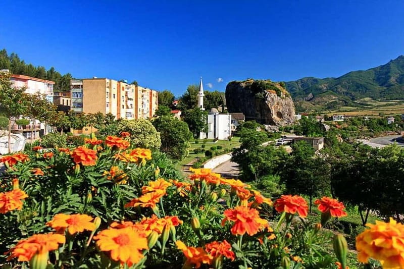 From Tirana/Durres/Golem:Permet, Canyon & Thermal Baths. - Tepelena Castle gives the morning a sense of place
