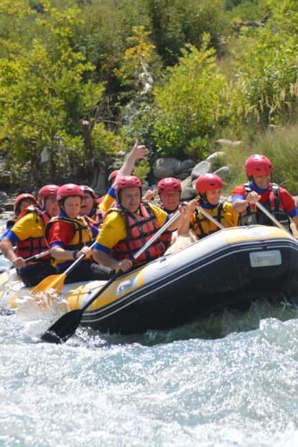 From Tirana: Vjosa Rafting & Benja Thermal Baths Day Tour - Food and the pause between activities