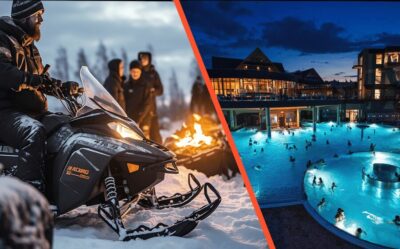 Snowmobile Ride with Thermal Pools & Pickup