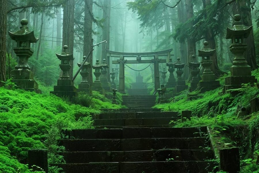 Fukuoka: Mt. Aso Volcano & Kurokawa Onsen Scenic Day Tour - Kamishikimi Kumanoimasu Shrine and its steep stone approach