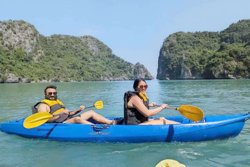 Hanoi: 5-Star Halong Bay Cruise with Lunch, Jacuzzi & Party - Luon Cave leads into a quiet lagoon