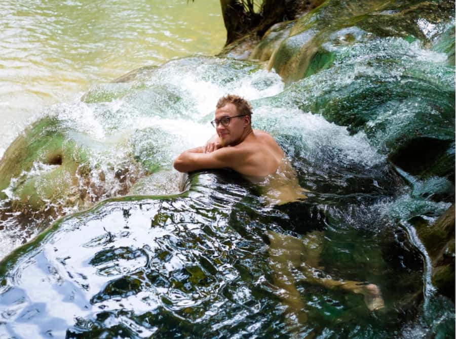 Ko Lanta: Private Tiger Cave, Hot Spring & Emerald Pool Tour - Soaking for 90 minutes at Krabi Hot Springs