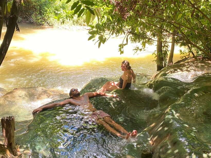 Krabi: Tiger Cave Temple, Emerald Pool and Hot Springs Tour - Blue Lagoon: a short walk to a striking scene