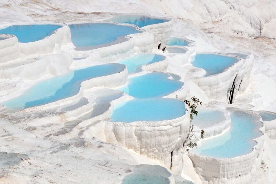 Marmaris: Pamukkale, Hot Spring, Travertines Tour with Lunch - Walking onto the white Pamukkale terraces