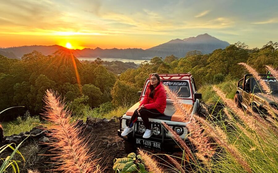 Mount Batur: Jeep Sunrise Adventure and Hot Spring - Black lava, black sand, and a rough-road ride