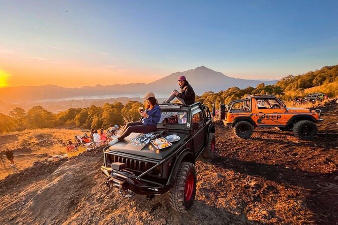 Mount Batur Sunrise Jeep Tour with Natural Hot Spring - Sunrise over Mount Batur and Lake Batur