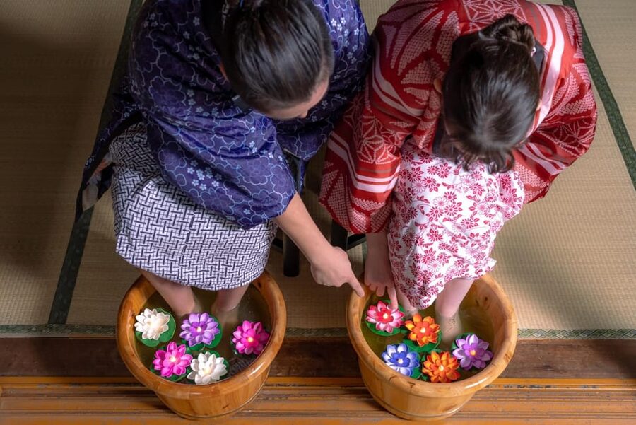 Osaka Temple Head Spa &Matcha Facial – Refresh & Glow〈90min〉 - Changing into a yukata sets the mood