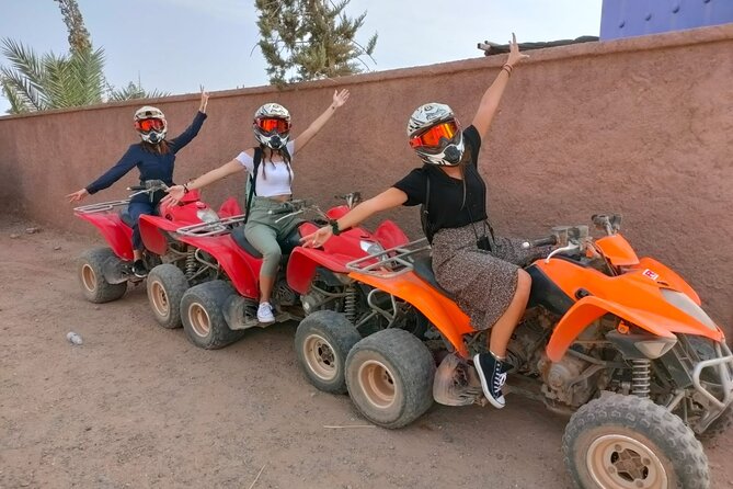 Palmeraie Quad Bike & Traditional Moroccan Spa - Riding a quad in the Palmeraie