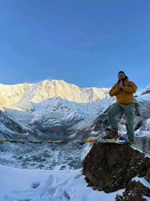 Pkr/Kathmandu: 5-Day Annapurna Base Camp & Hot spring Trek - The sunrise at Machapuchare Base Camp