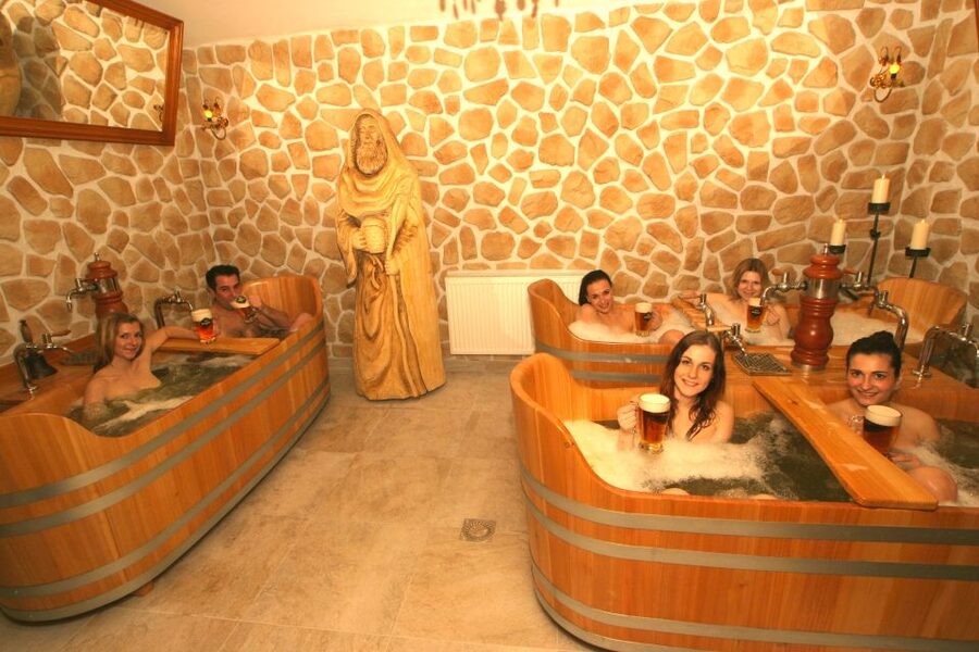 Prague: Beer Spa Bernard with Beer and Massage Option - The bubbling tub, hops, barley, and Bernard beer