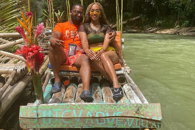 Private Montego Bay Bamboo Rafting with Limestone Foot Massage - Boarding the 30-foot raft at Lethe