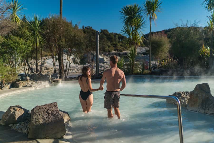 Rotorua: Hells Gate Outdoor Mud Bath & Spa Experience - Pack for the smell, not just the swim