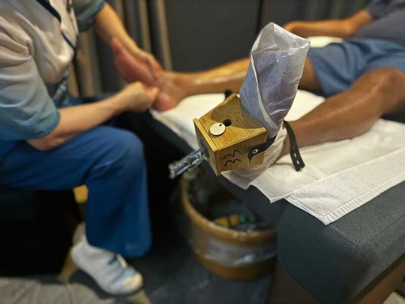 Shanghai:Authentic Chinese Body/Foot Massage, Hair& Head SPA - Cupping leaves a visible reminder